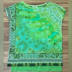 JEAN PAUL GAULTIER FUZZI GREEN TOP SIZE S MADE IN ITALY
